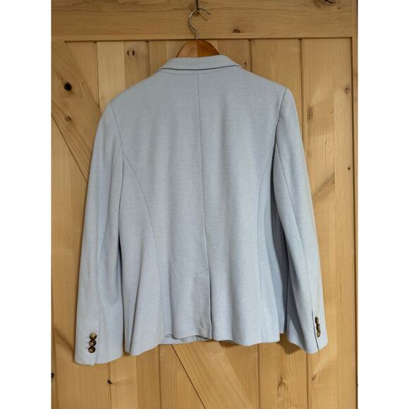 Talbots | Aberdeen Light Blue Knit Blazer | Size 14 - Picture 4 of 10